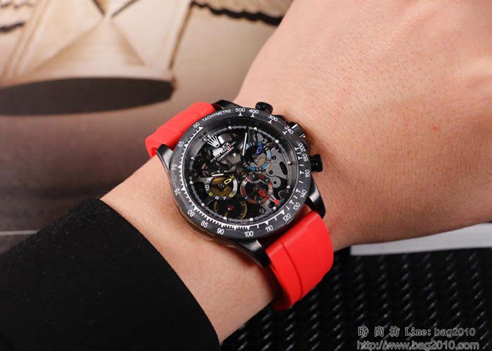 ROLEX勞力士 迪通拿Rolex Daytona 第一款碳纖維縷空機械 夜光功能 男士腕表  wssb4846